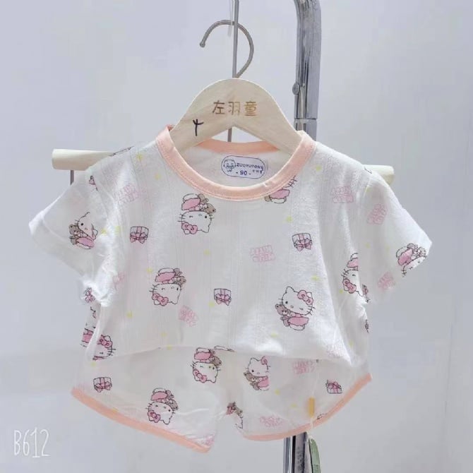 Kitty奥戴尔提花短袖套装