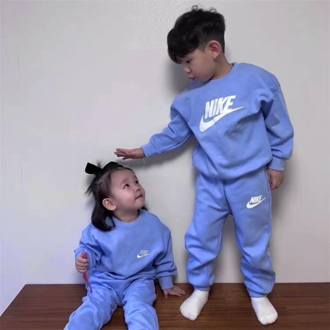 N家兄妹款卫衣套装-蓝色