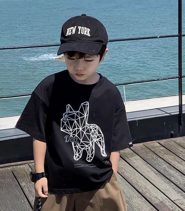 潮款法国斗牛犬上衣📌顏色：黑白