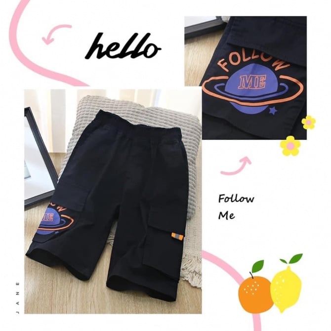 星球工装裤📌顏色：黑色