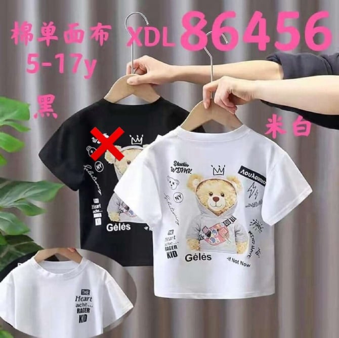 网红小熊上衣📌顏色：白色