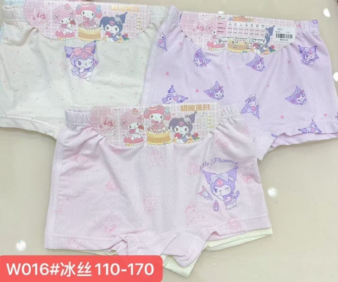 （女童）冰丝网眼四角内裤（卡通随机！！）