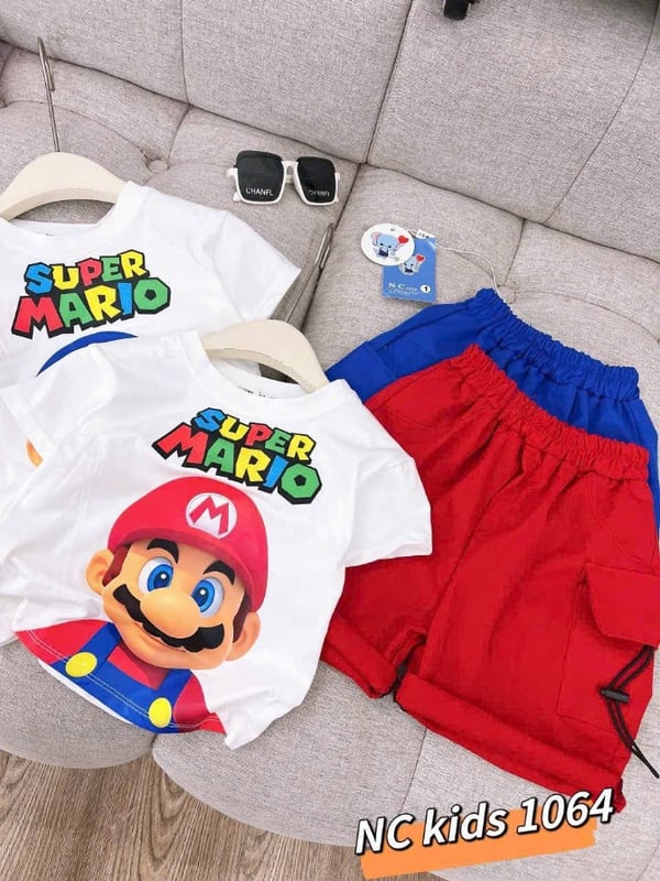 MARIO工装裤套装-蓝色