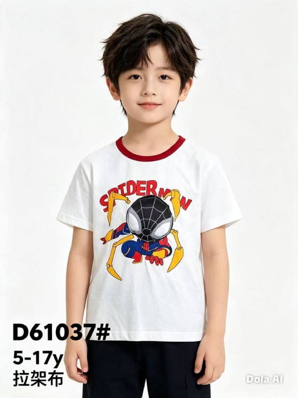 SPIDERMAN上衣（B款）-白红色
