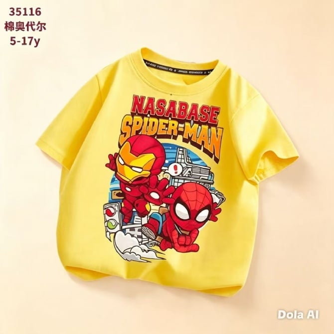 SPIDERMAN上衣-黄色