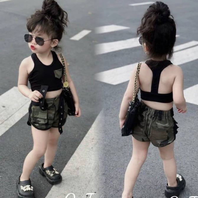 背心迷彩裤套装
