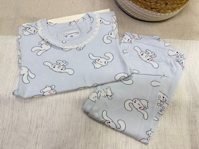 可爱玉桂狗家居服-蓝色