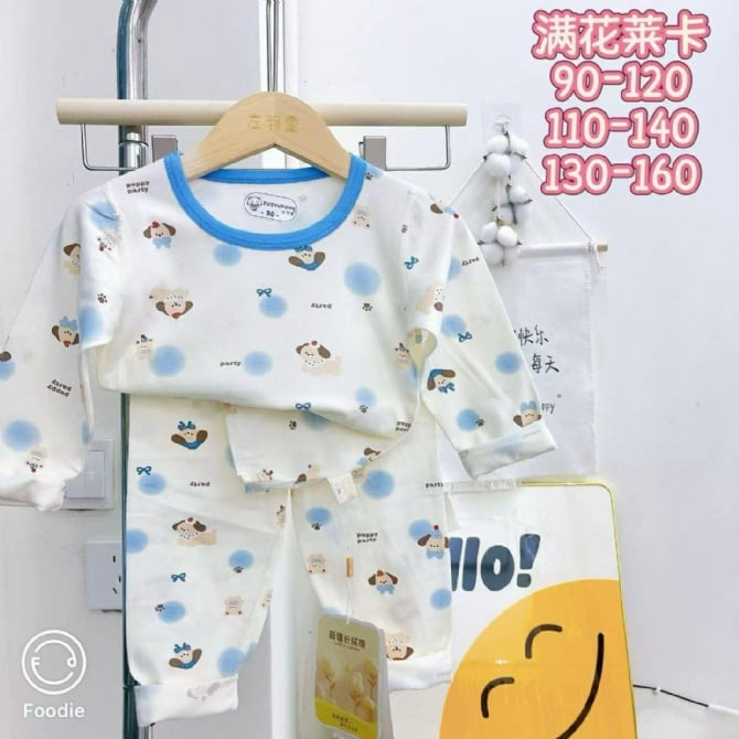 可爱小狗狗家居服-蓝色
