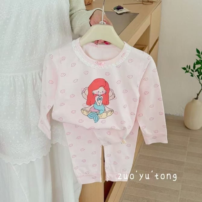 美人鱼家居服-粉色