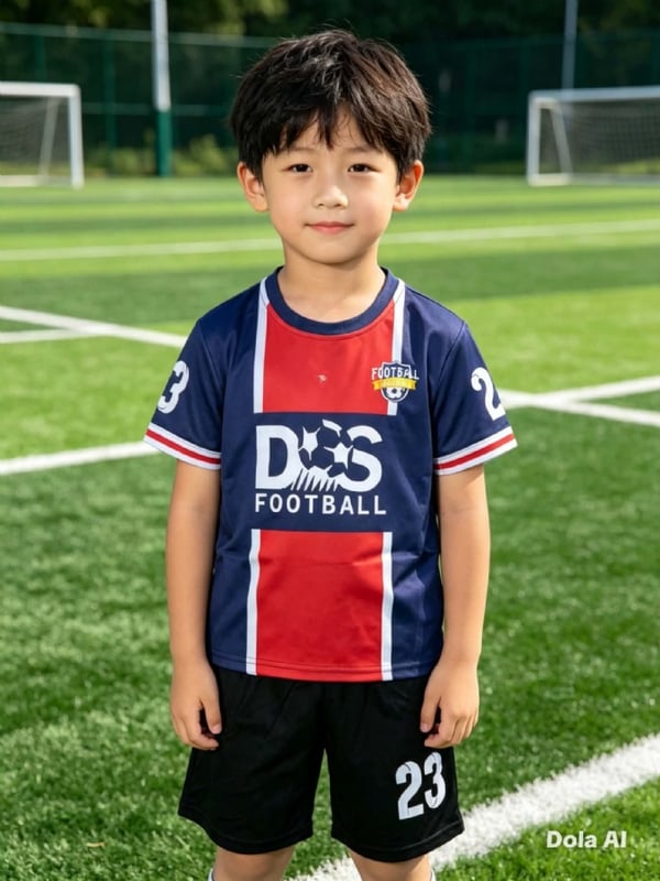 23 DS FOOTBALL套装-蓝红色（小童/大童）