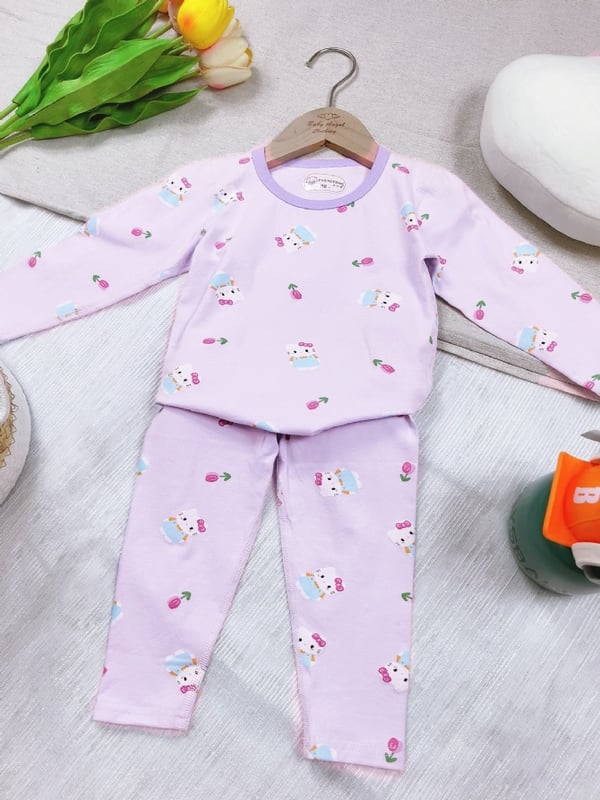 HELLO KITTY浅紫家居服