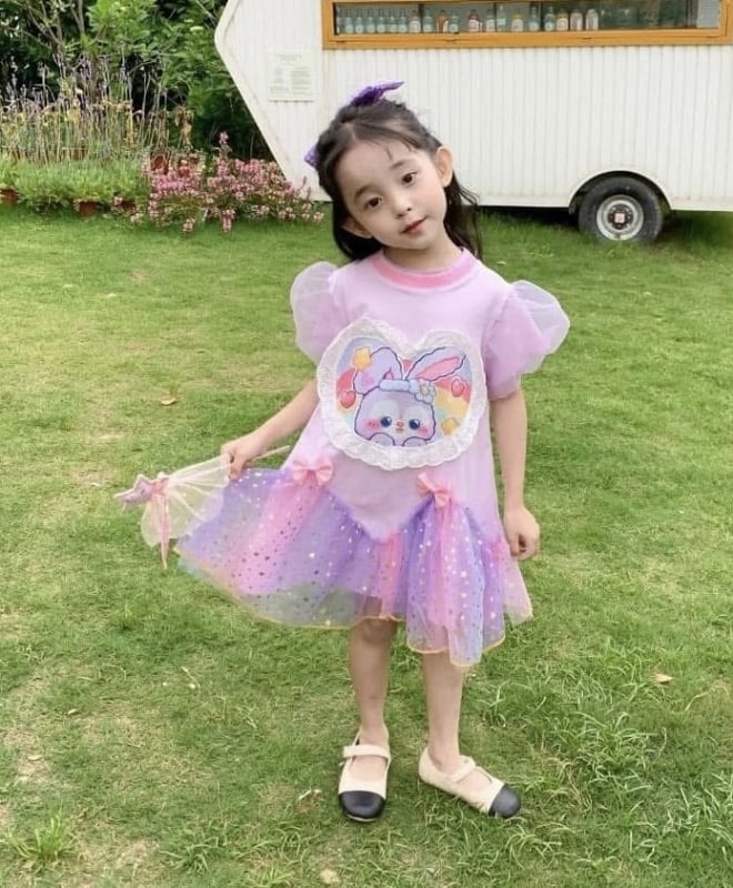 星黛露彩虹网纱连身裙