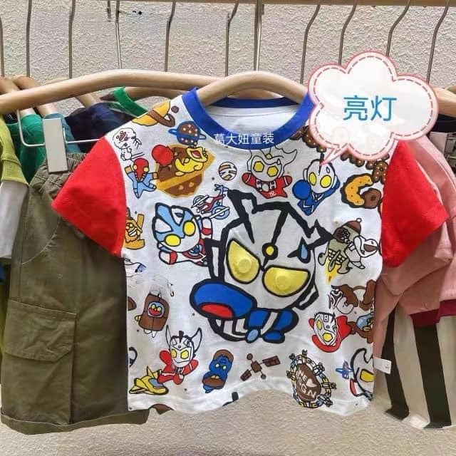 亮灯款奥特曼上衣-红白