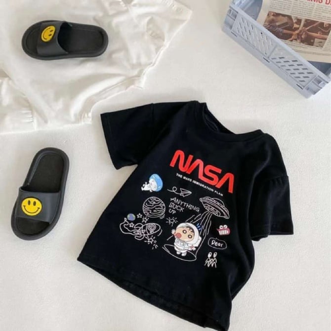 NASA蜡笔小新上衣-黑