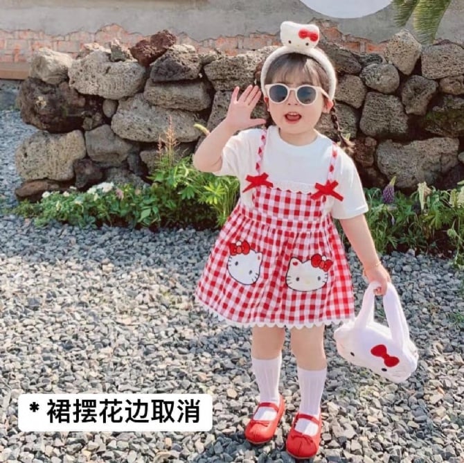 Kitty假两件连身裙